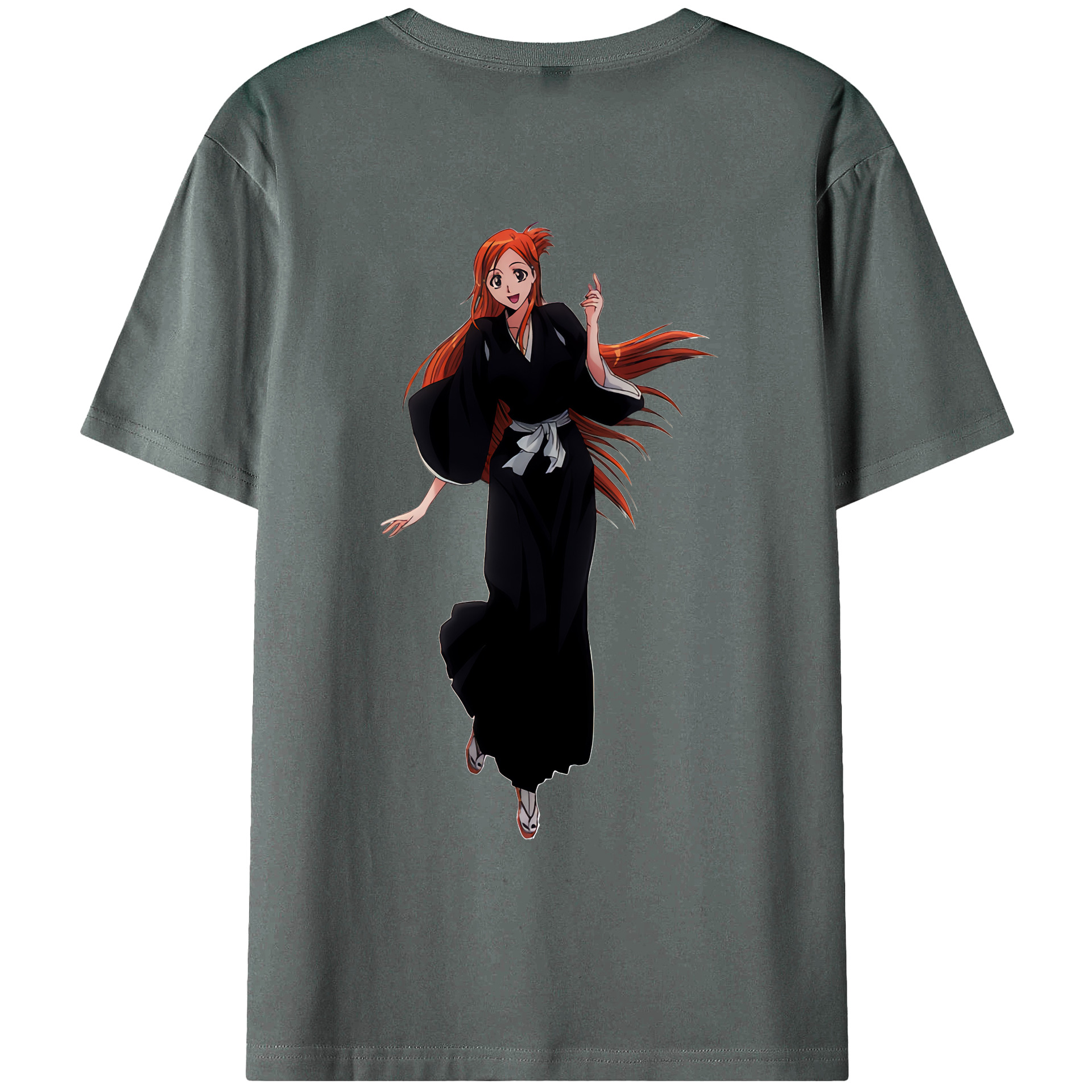 （画像用） ブリーチ 井上織姫（いのうえおりひめ） BLEACH Inoue Orihime 綿100％ メンズ半袖Tシャツ（バックプリント） 通気性